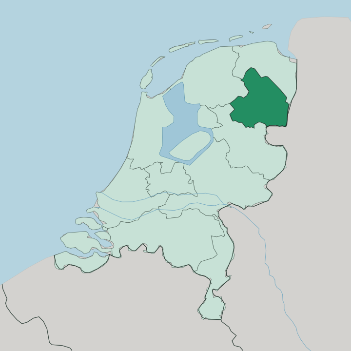 Map showing Provincie Drenthe — In Netherlands
