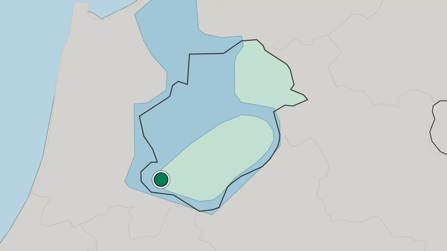 Map of Almere Stad in Netherlands