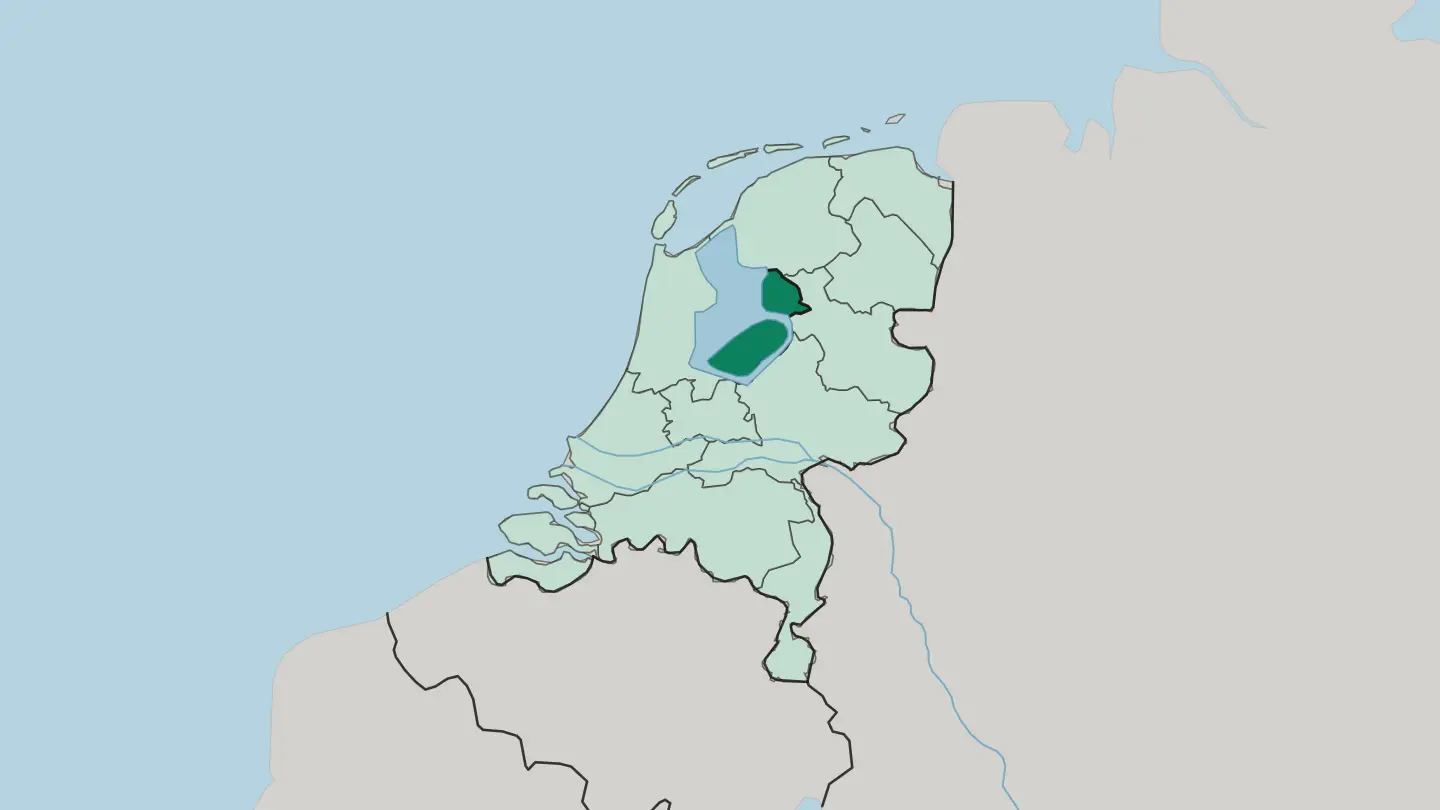 Map of Provincie Flevoland in Netherlands