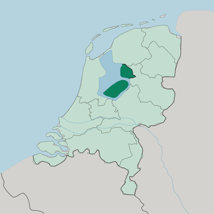 Map showing Provincie Flevoland — In Netherlands