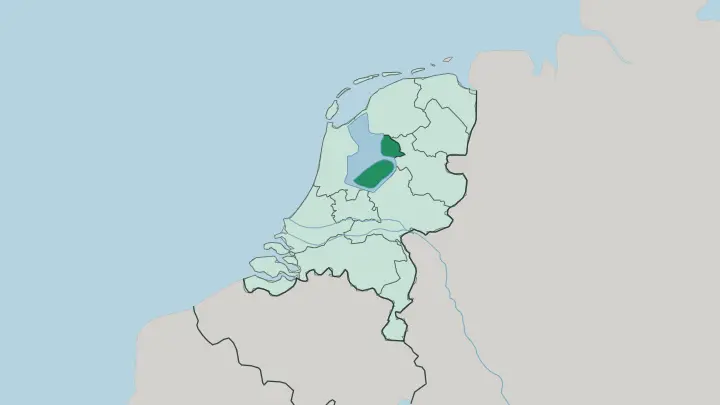 Map of Provincie Flevoland in Netherlands