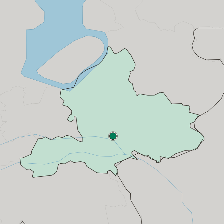 Map showing Arnhem — In Provincie Gelderland