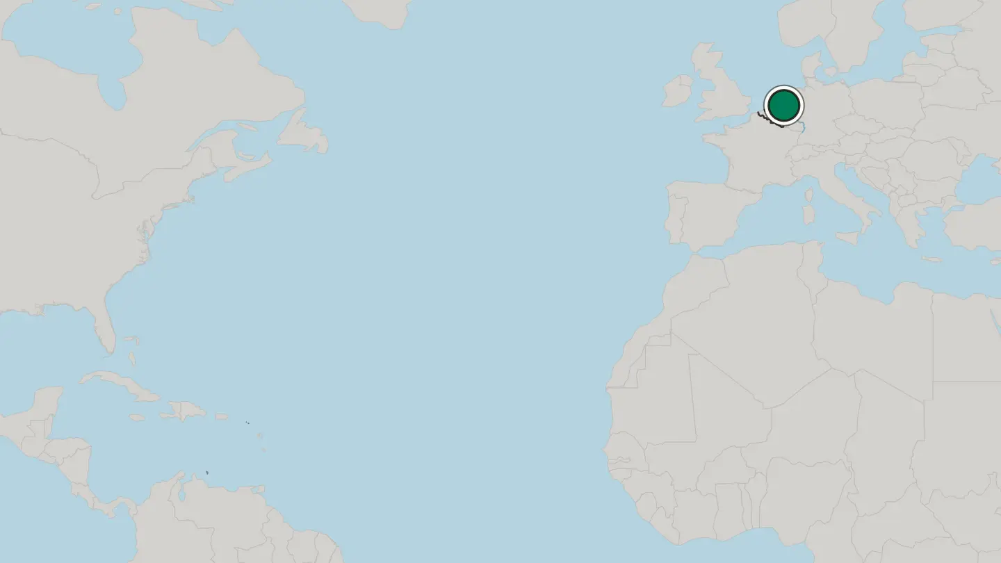 Map of Nijmegen in Netherlands