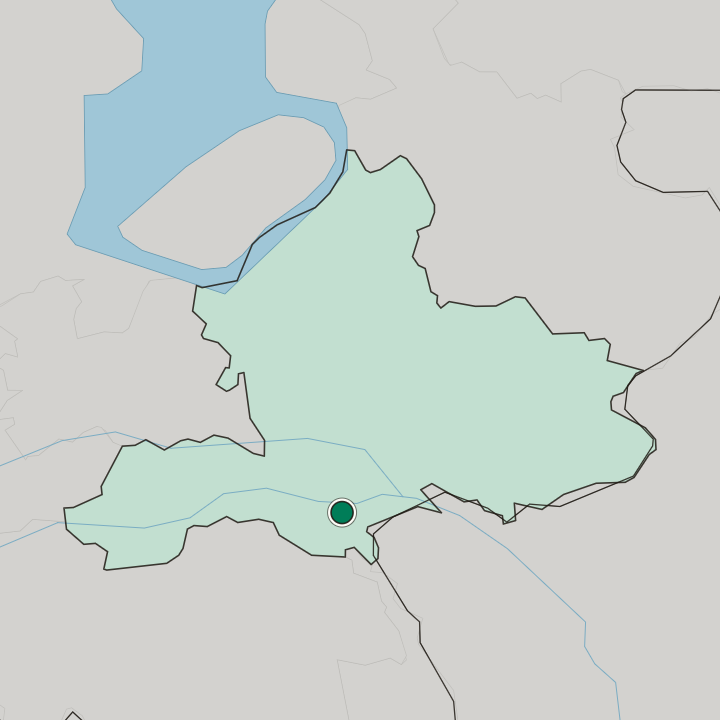 Map showing Nijmegen — In Provincie Gelderland
