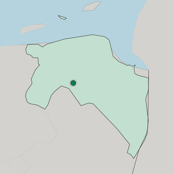 Map showing Groningen — In Provincie Groningen