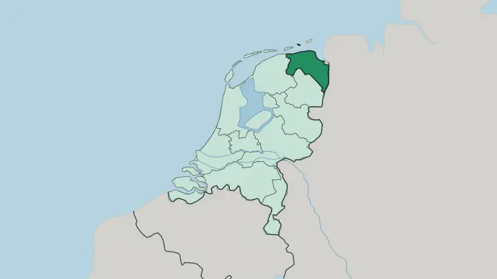 Map of Provincie Groningen in Netherlands