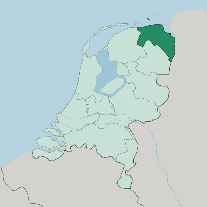 Map showing Provincie Groningen — In Netherlands