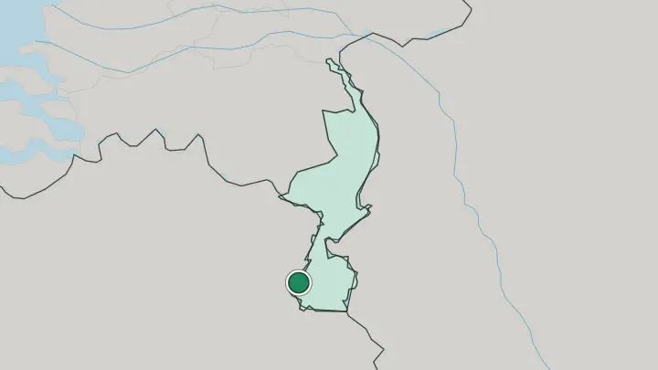 Map of Maastricht in Netherlands