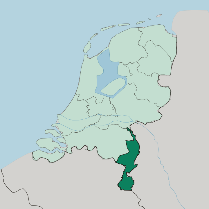 Map showing Provincie Limburg — In Netherlands
