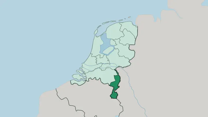 Map of Provincie Limburg in Netherlands