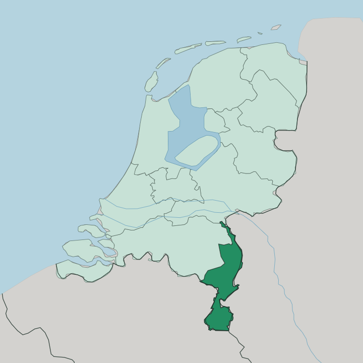 Map showing Provincie Limburg — In Netherlands