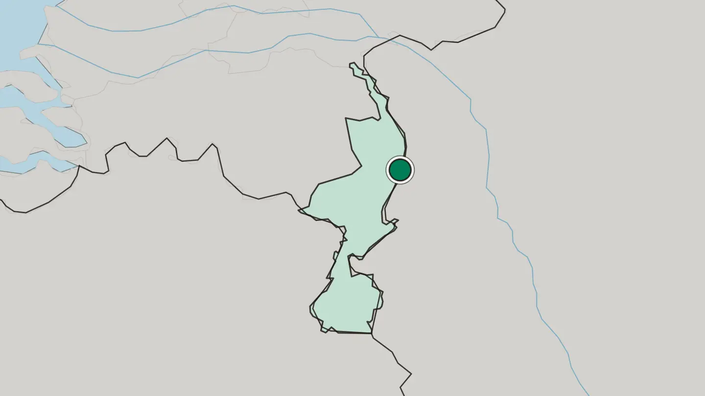 Map of Venlo in Netherlands