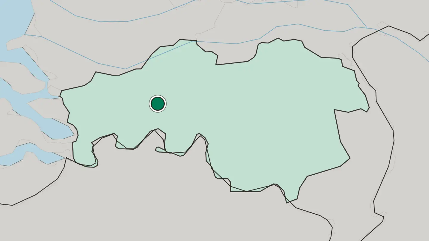 Map of Breda in Netherlands