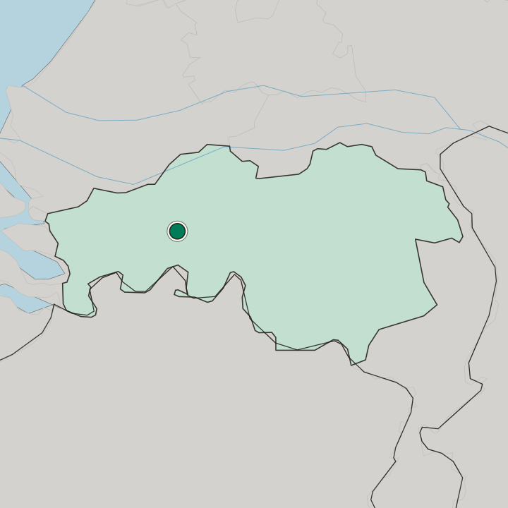 Map showing Breda — In Provincie Noord-Brabant