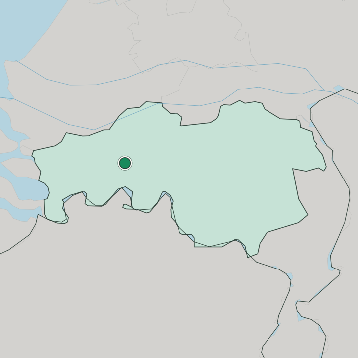 Map showing Breda — In Provincie Noord-Brabant