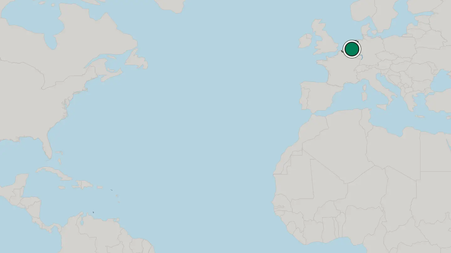 Map of Eindhoven in Netherlands