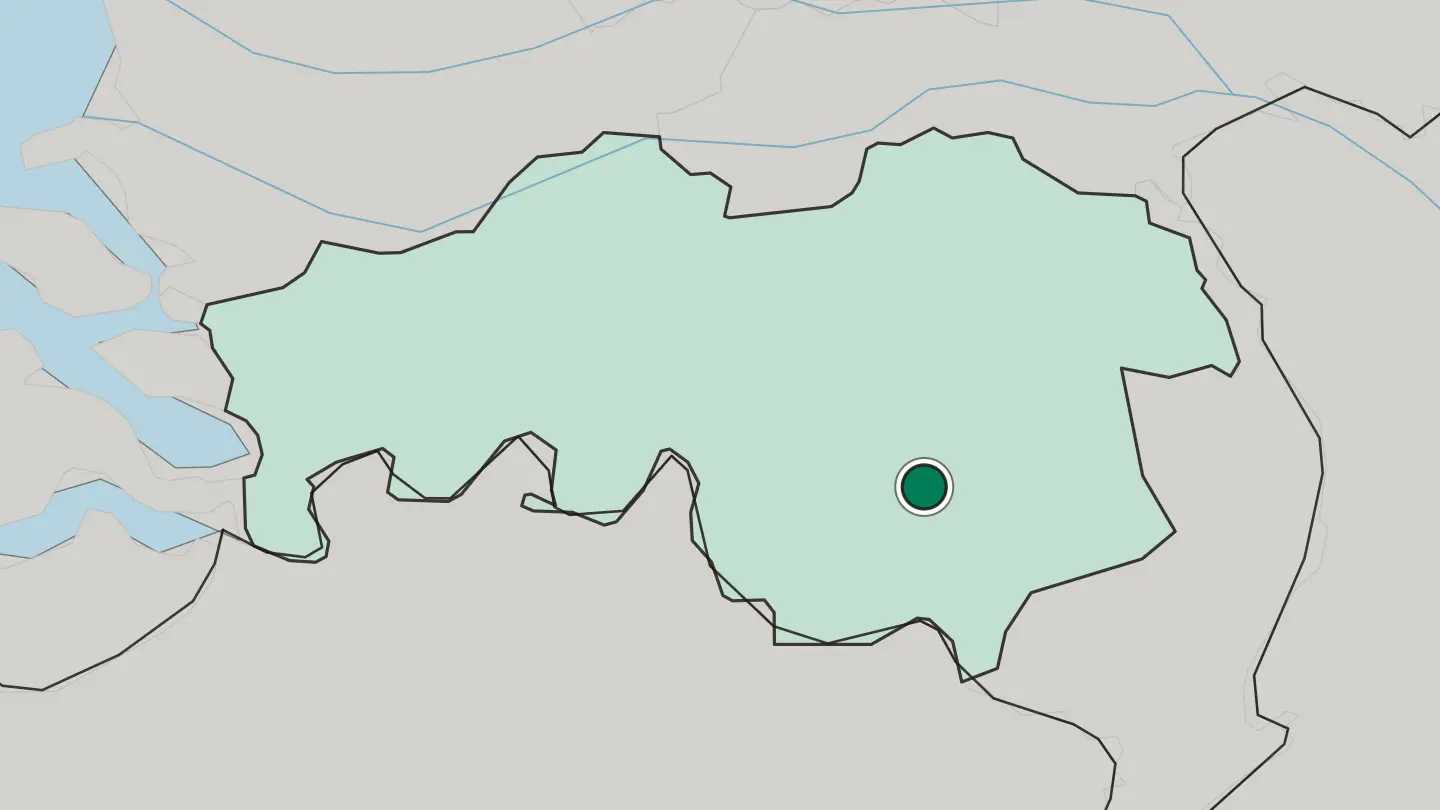 Map of Eindhoven in Netherlands