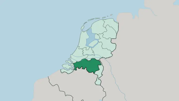Map of Provincie Noord-Brabant in Netherlands