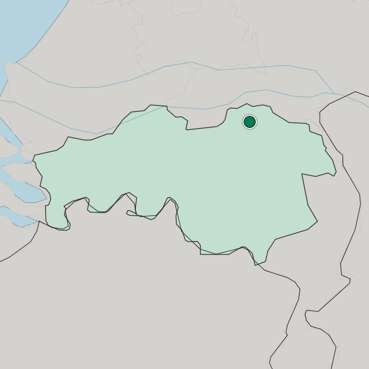 Map showing Oss — In Provincie Noord-Brabant