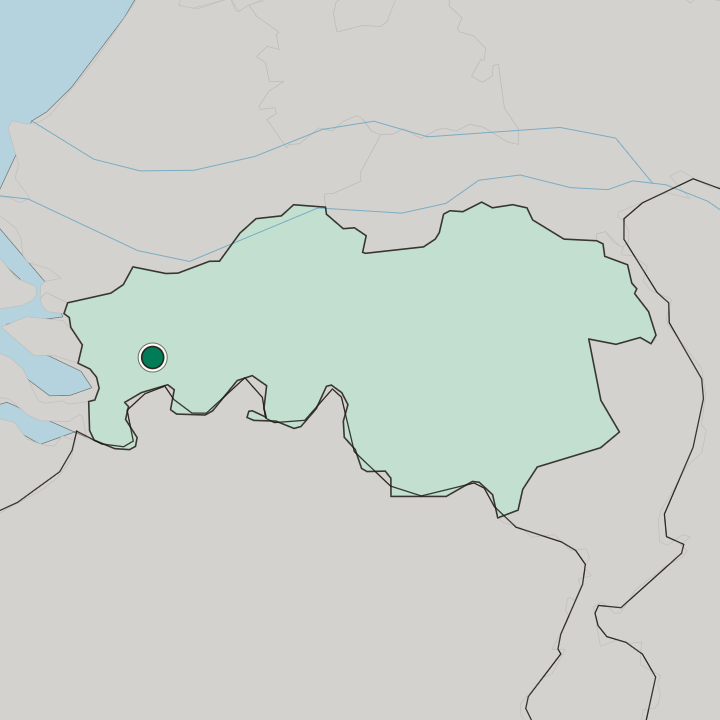 Map showing Roosendaal — In Provincie Noord-Brabant