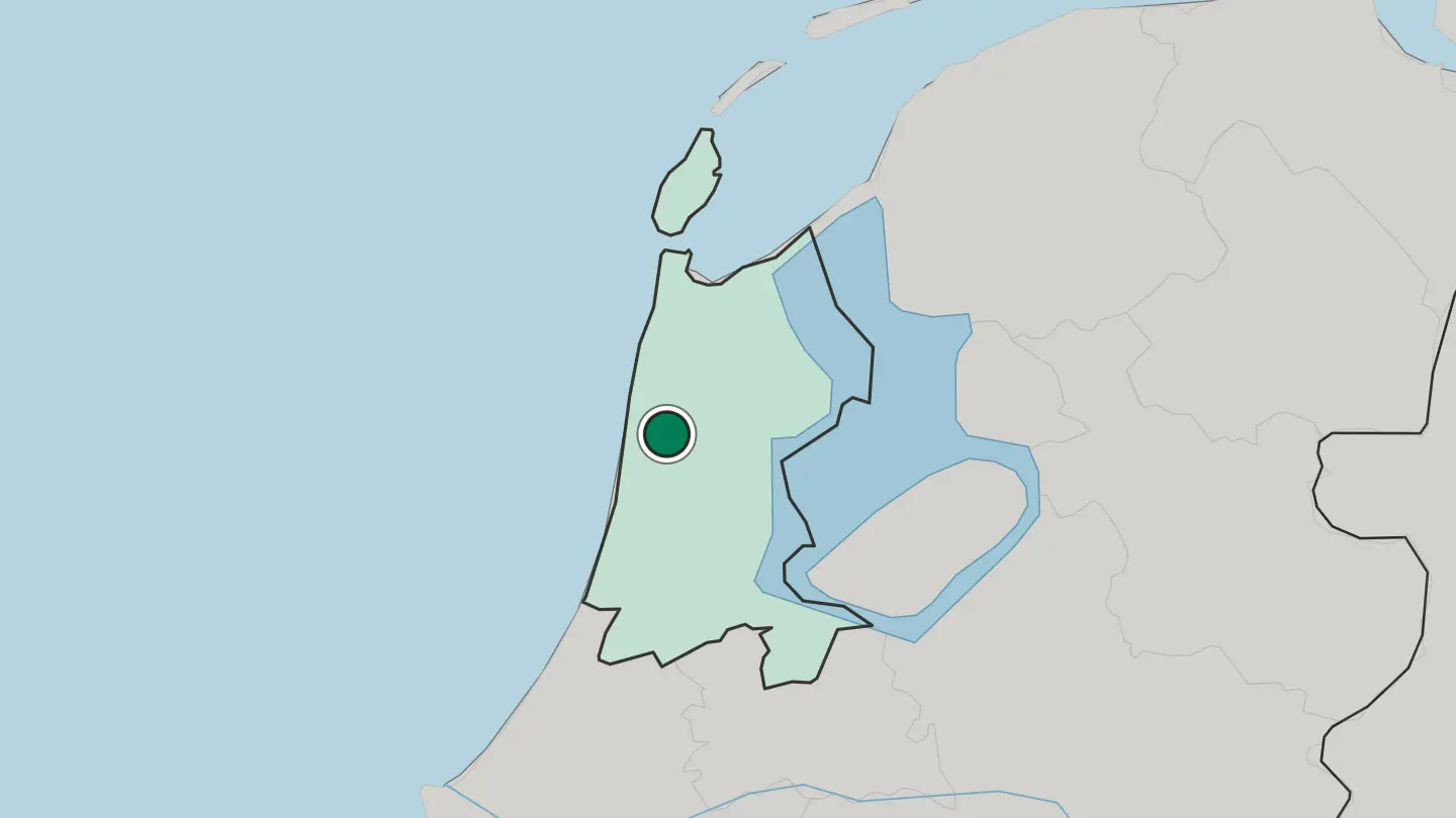 Map of Alkmaar in Netherlands