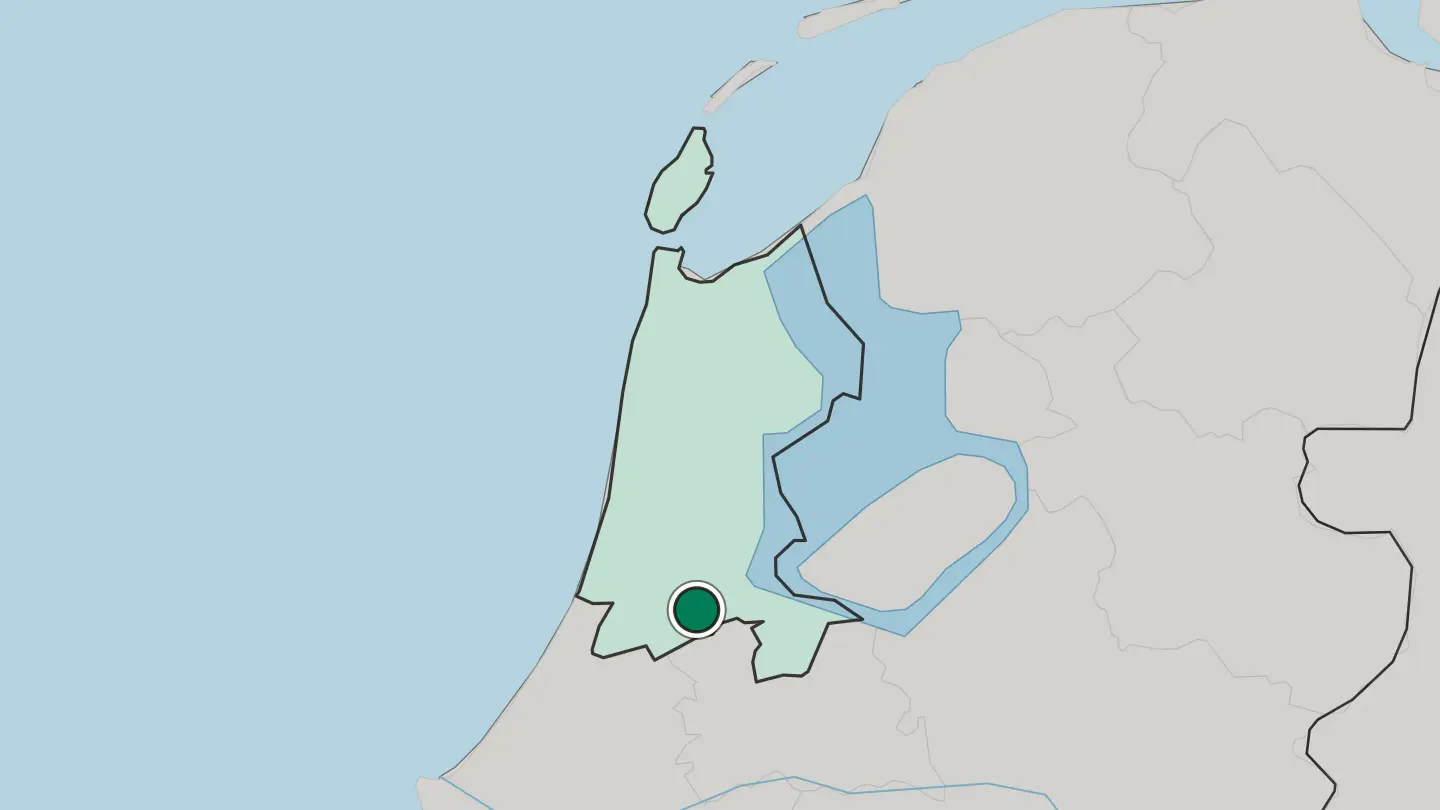 Map of Amstelveen in Netherlands