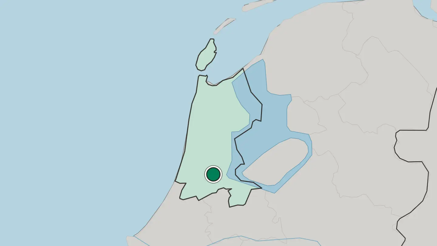 Map of Amsterdam in Netherlands