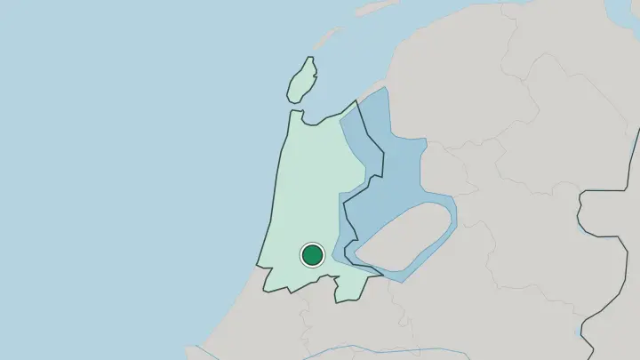 Map of Amsterdam in Netherlands