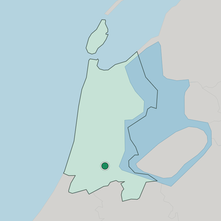 Map showing Amsterdam — In Provincie Noord-Holland
