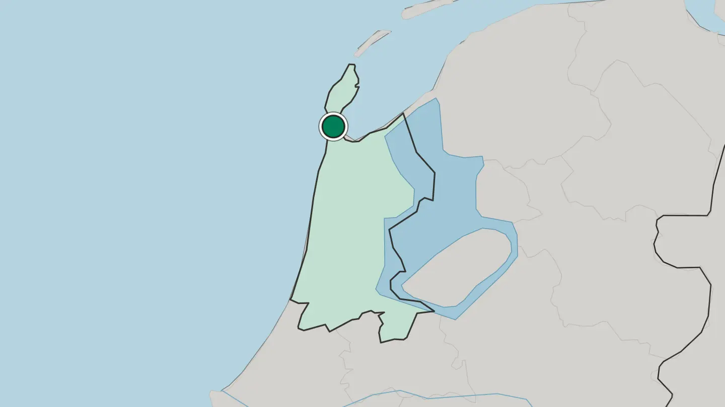 Map of Den Helder in Netherlands