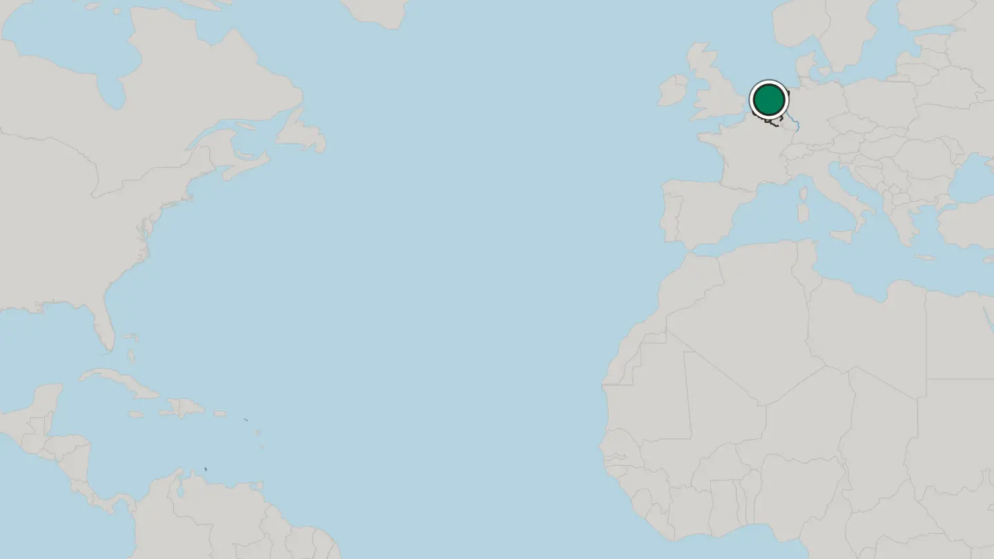 Map of Haarlem in Netherlands