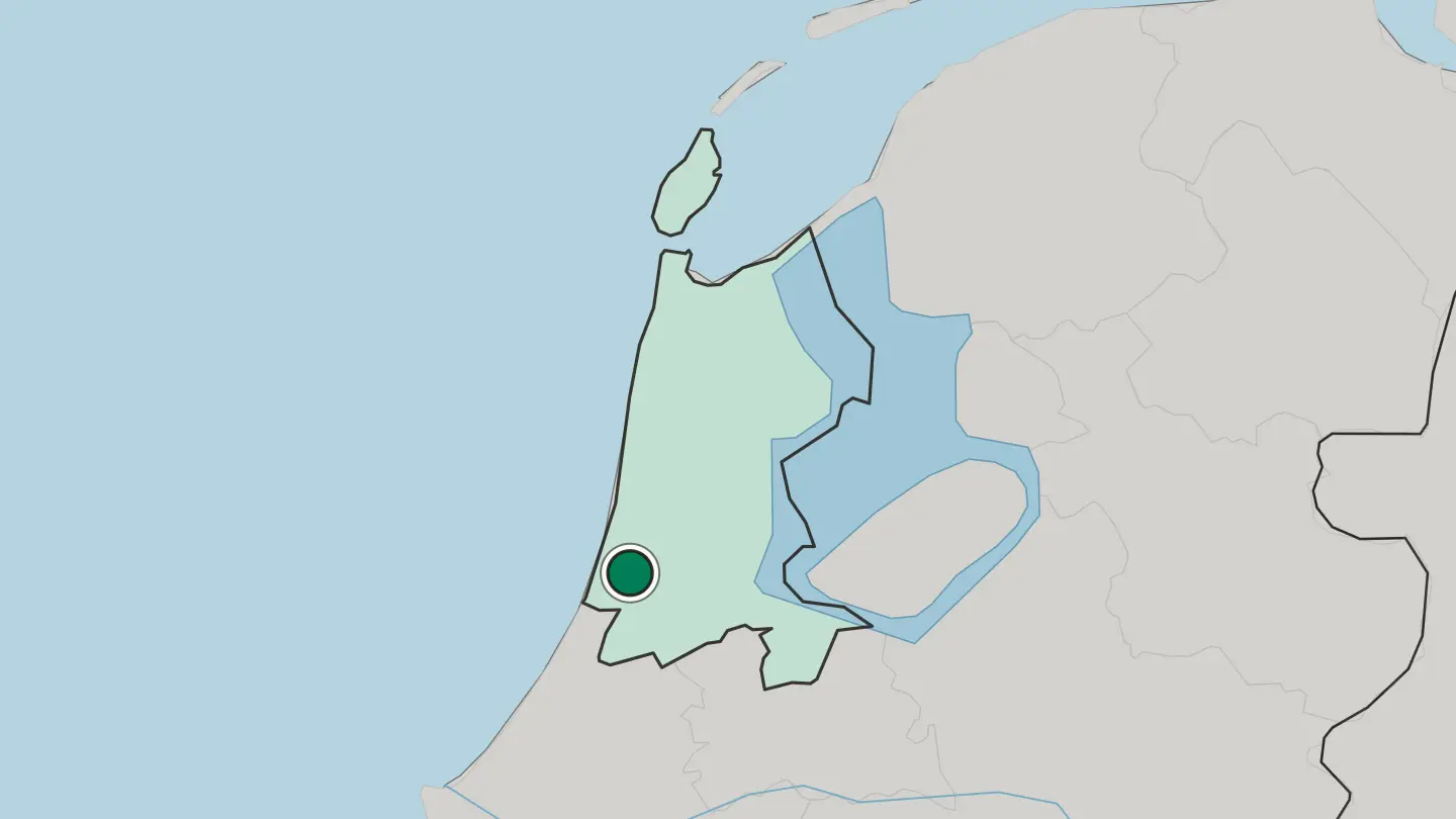 Map of Haarlem in Netherlands