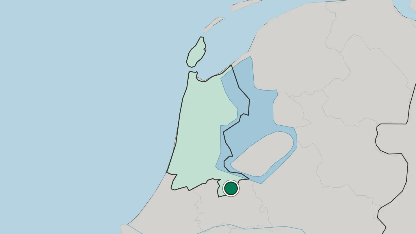 Map of Hilversum in Netherlands