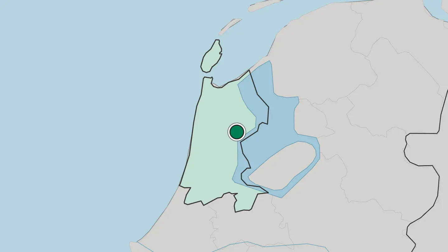 Map of Hoorn in Netherlands