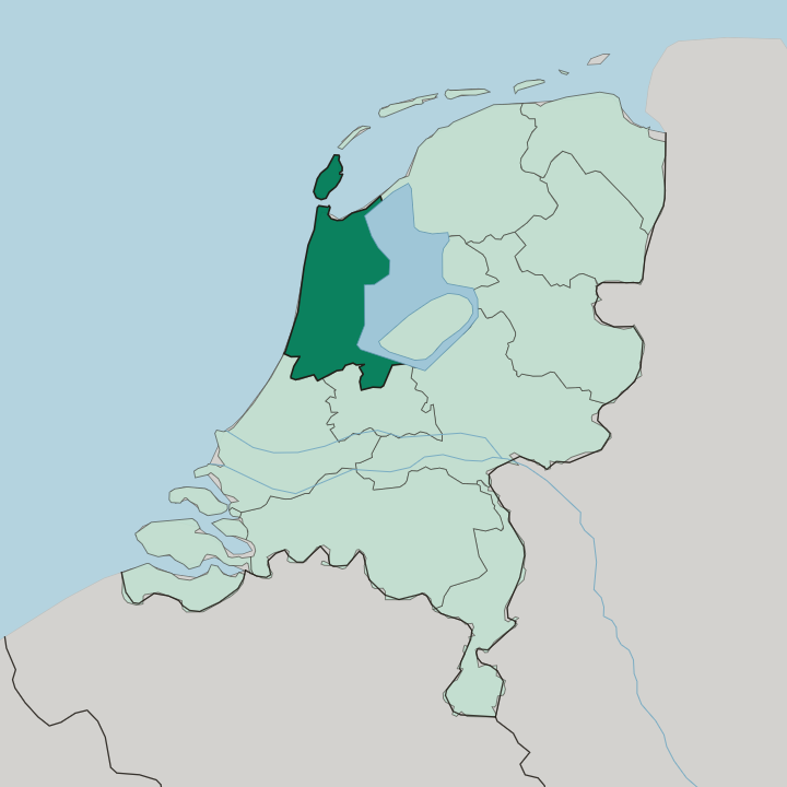 Map showing Provincie Noord-Holland — In Netherlands