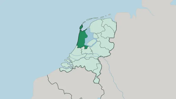 Map of Provincie Noord-Holland in Netherlands