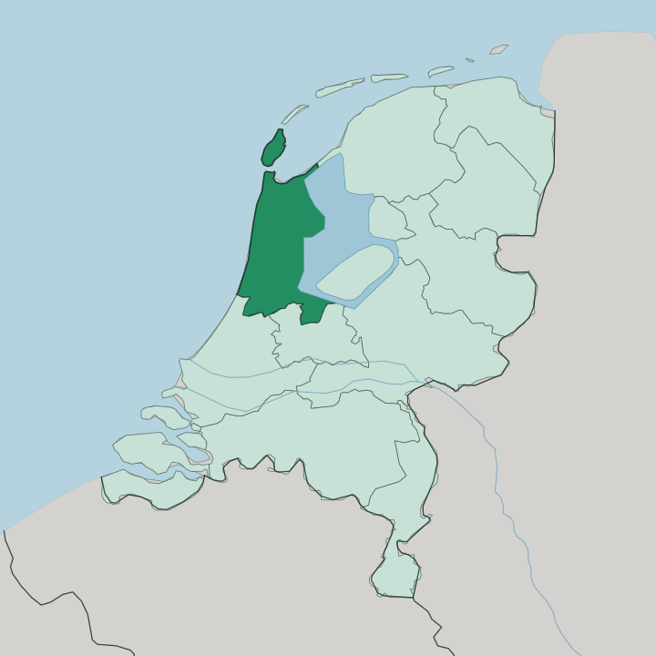 Map showing Provincie Noord-Holland — In Netherlands
