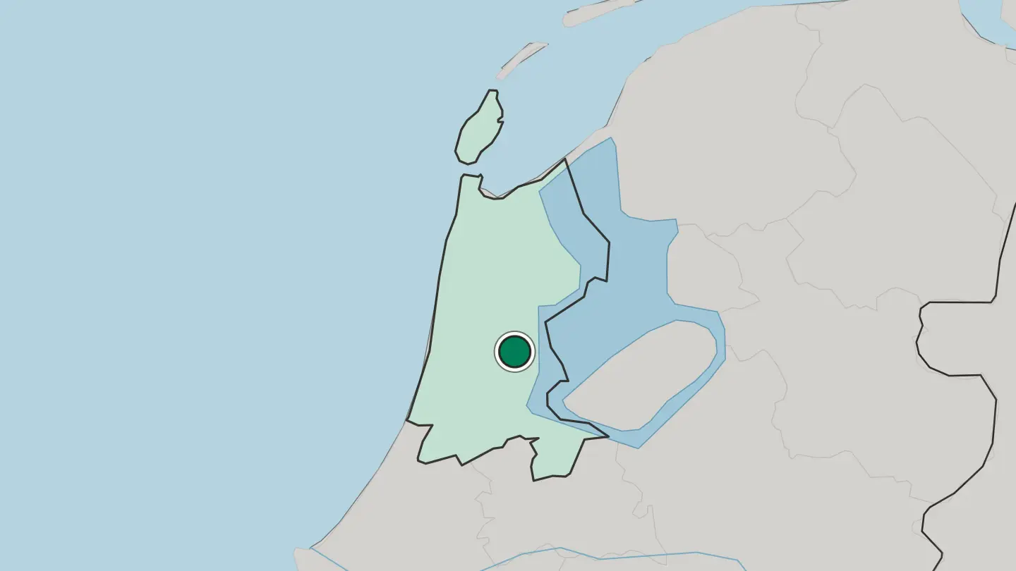 Map of Purmerend in Netherlands
