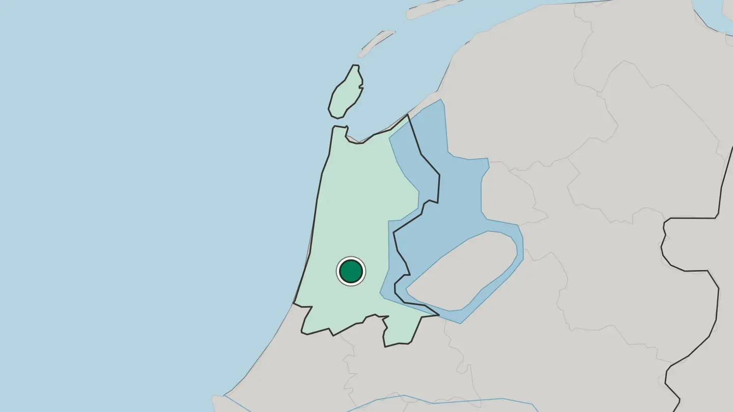 Map of Zaandam in Netherlands