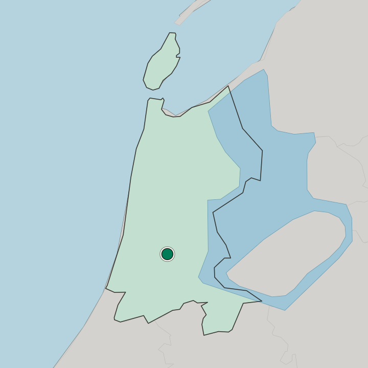 Map showing Zaandam — In Provincie Noord-Holland