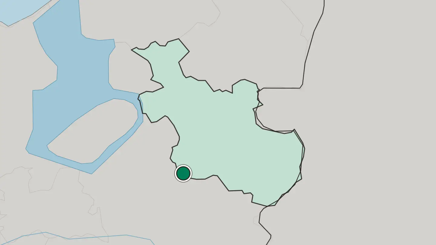 Map of Deventer in Netherlands