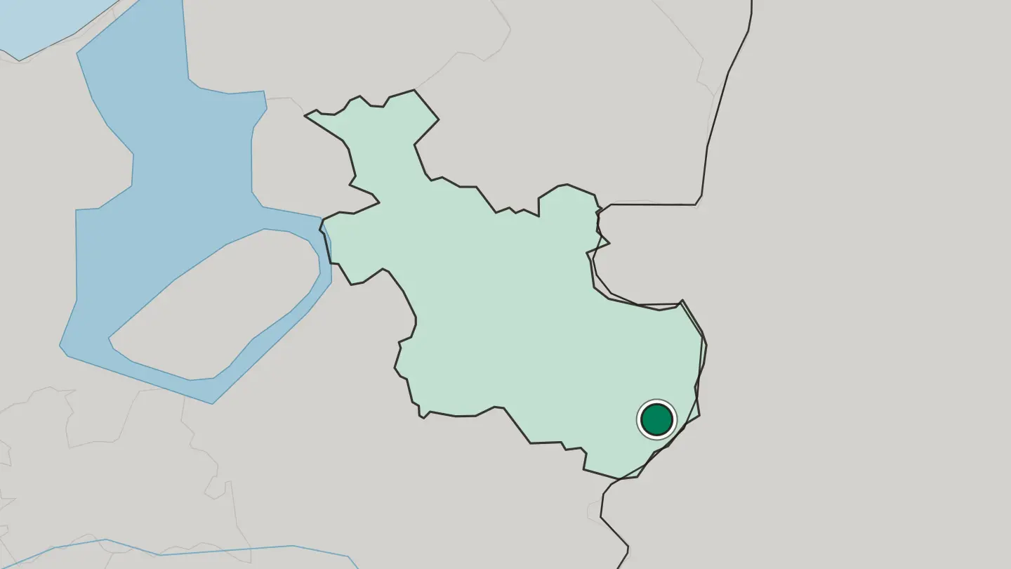 Map of Enschede in Netherlands