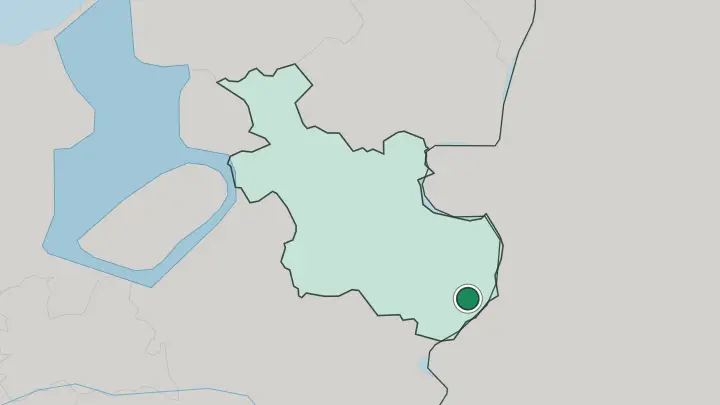Map of Enschede in Netherlands