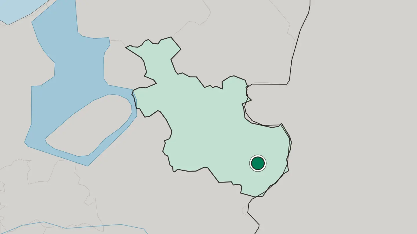 Map of Hengelo in Netherlands