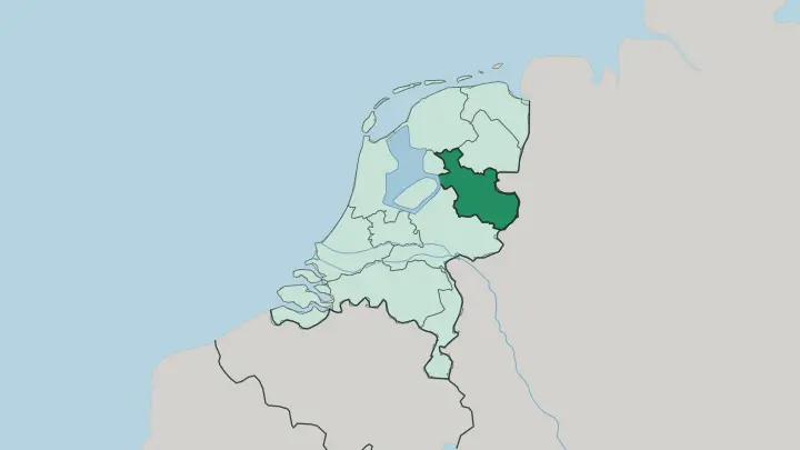 Map of Provincie Overijssel in Netherlands