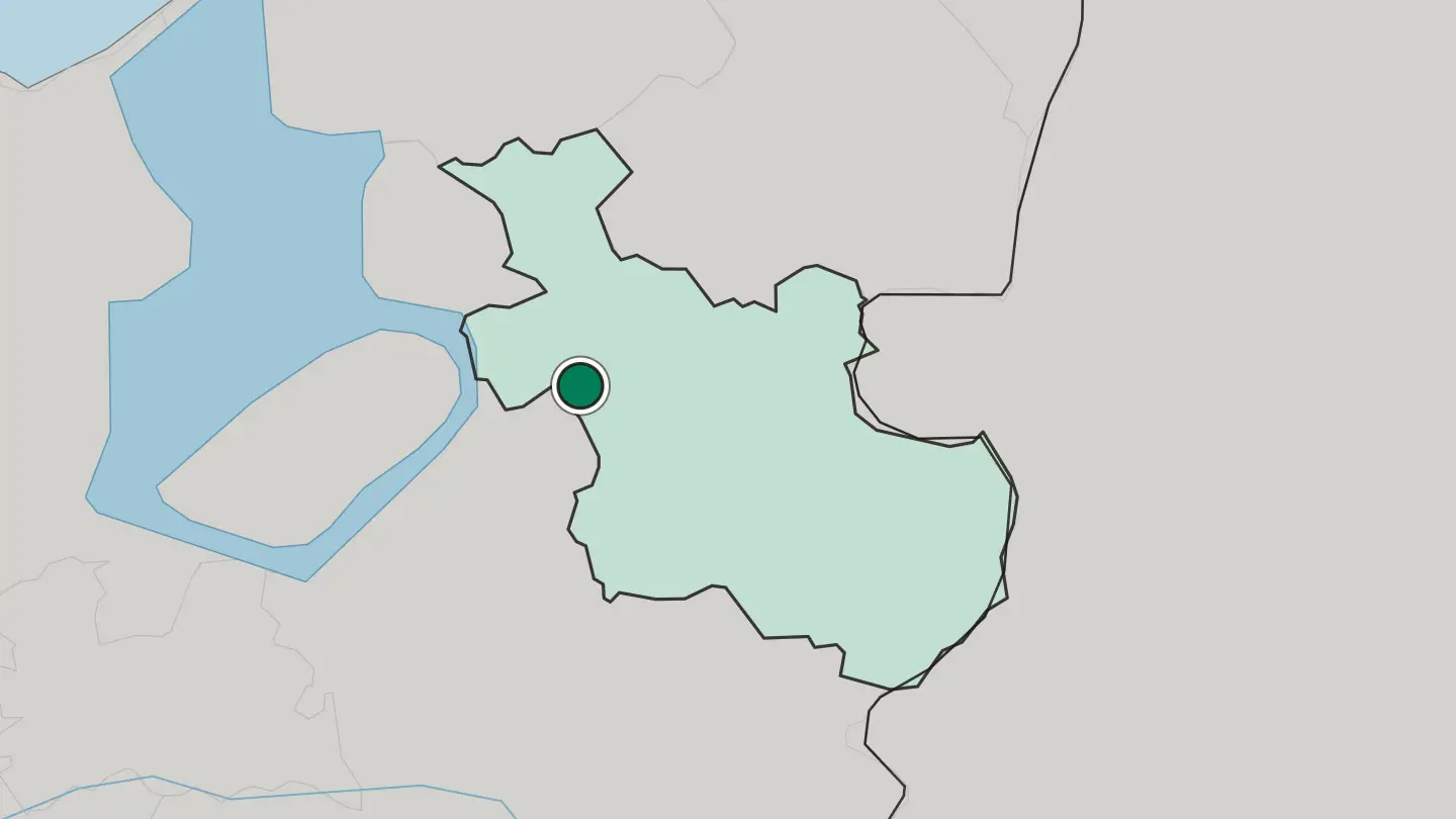 Map of Zwolle in Netherlands