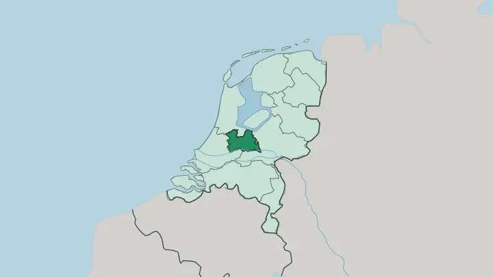 Map of Provincie Utrecht in Netherlands