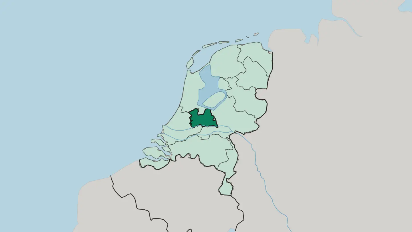 Map of Provincie Utrecht in Netherlands