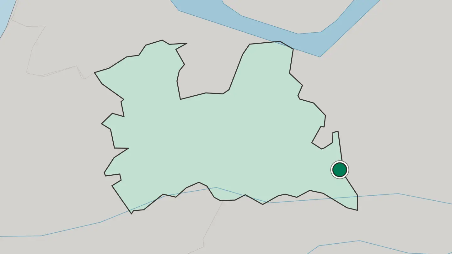 Map of Veenendaal in Netherlands