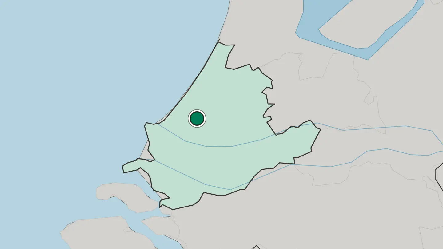 Map of Delft in Netherlands